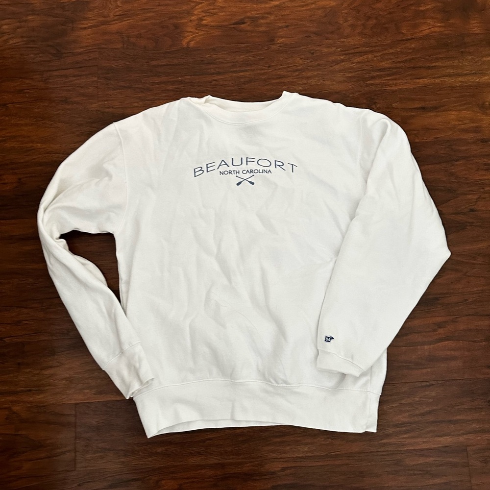 Blue 84 White Crewneck Sweatshirt Beaufort North Carolina